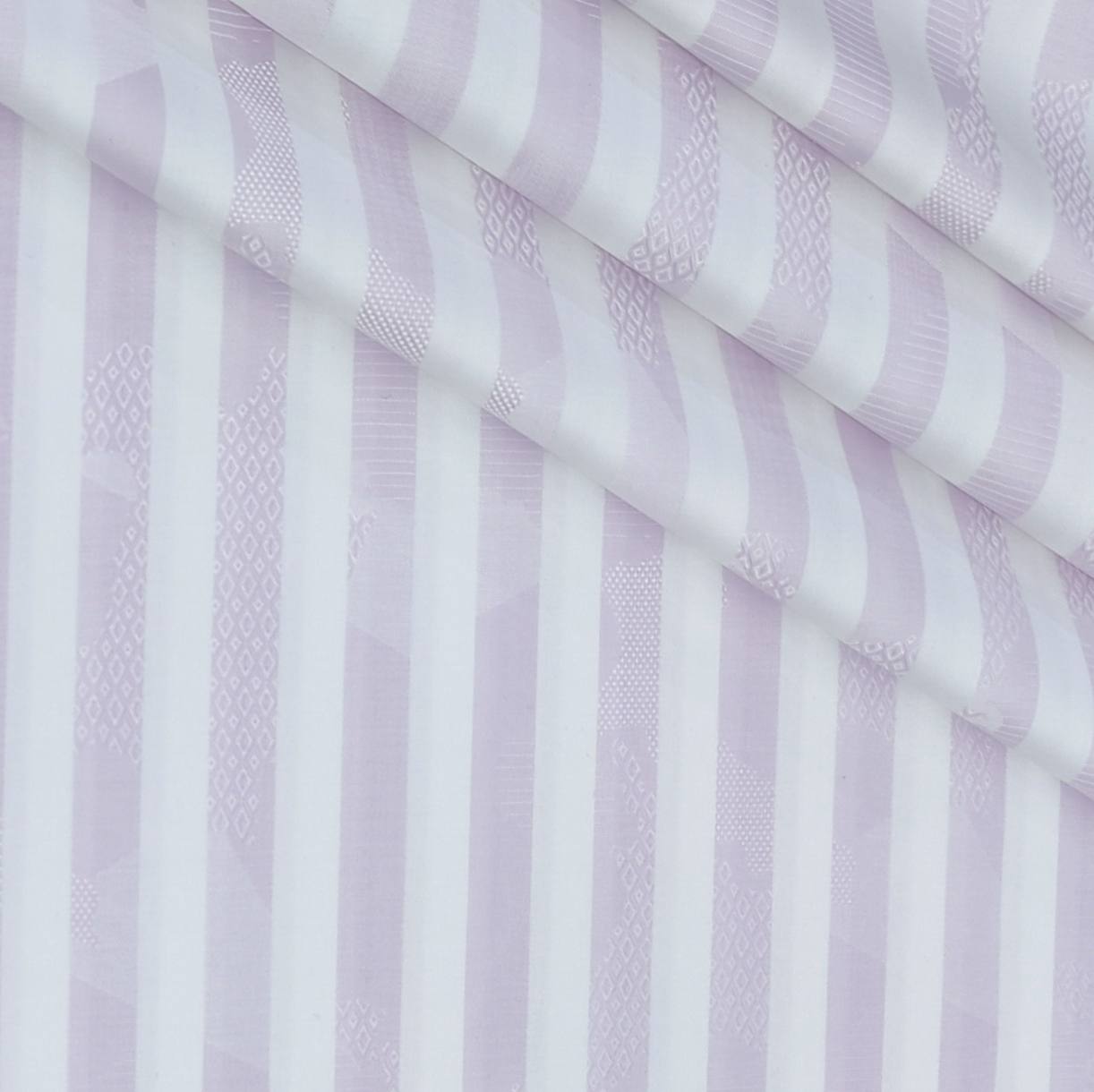 Shirt Fabric Soktas Finest 80s Giza Cotton Jacquard Colour Lavender